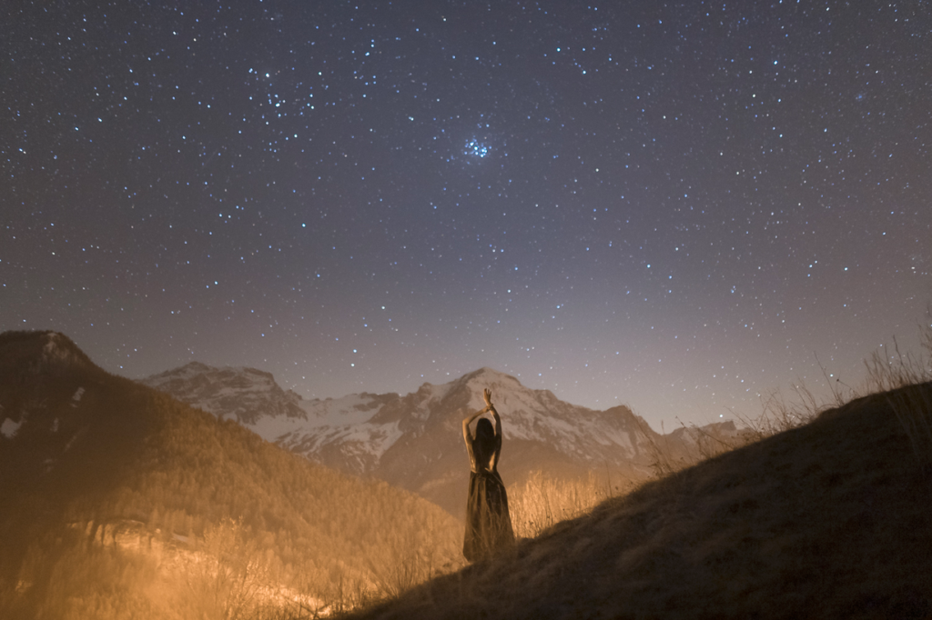 Marion Kabac is a French self portrait photographer with a talent for astrophotography.