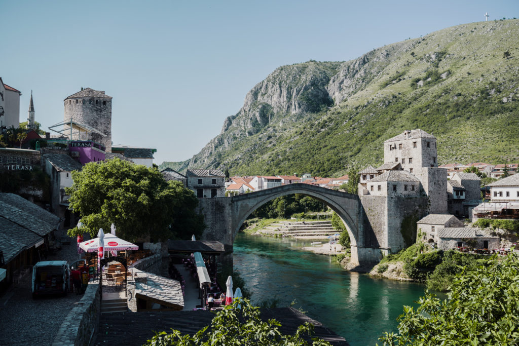 The old bridge in Mostar, Bosnia Herzegovina.