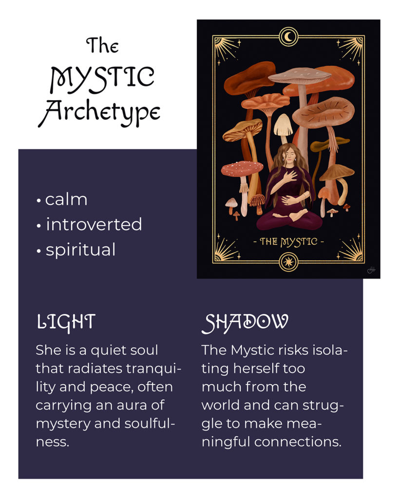 Typical characteristics of the Mystic Archetype with artwork by Anna Heimkreiter