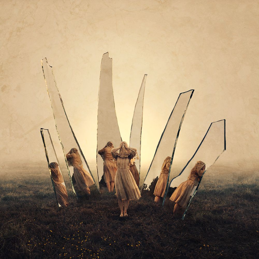 Self portrait with mirrors by Brooke Shaden.